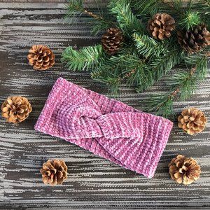 Luxury Twisted Velvet Crochet Headband Earwarmer